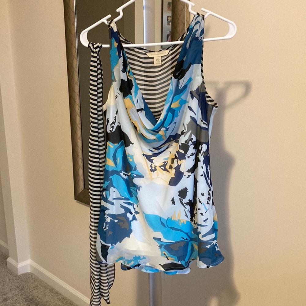 JONATHAN MARTIN Sleeves Draped Front Blouse. EUC